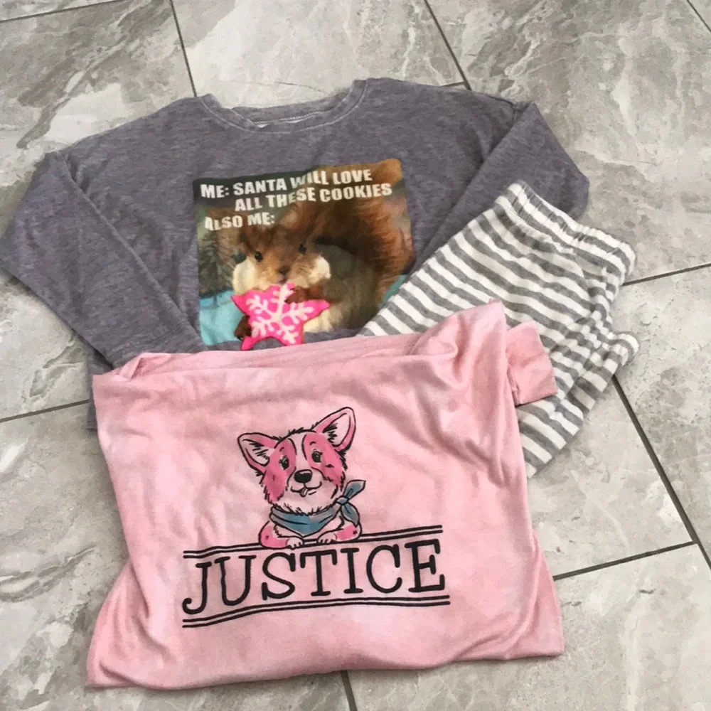 JUSTICE Sleep and Loungewear Girls/ Bundle of Three Pieces | 7 - 8